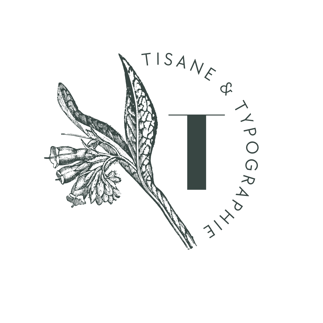 logo tisane typographie vert